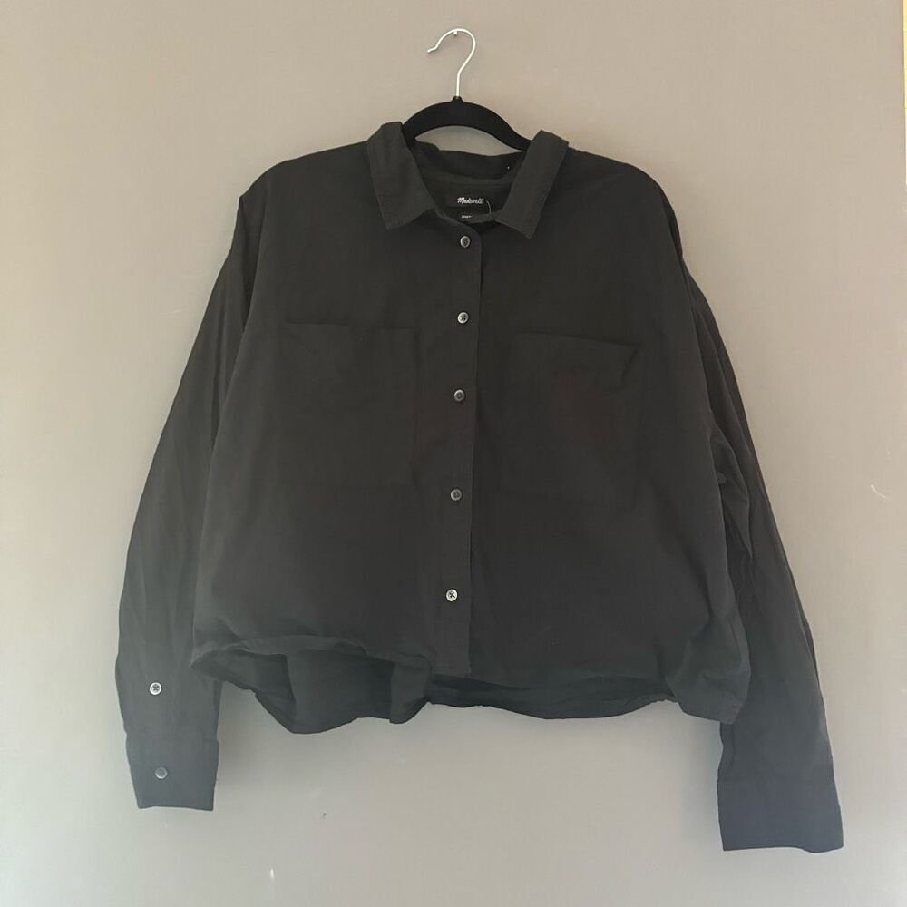 $85 Madewell Signature crop Poplin Oversized Shirt size XL m1 - Picture 3 of 5